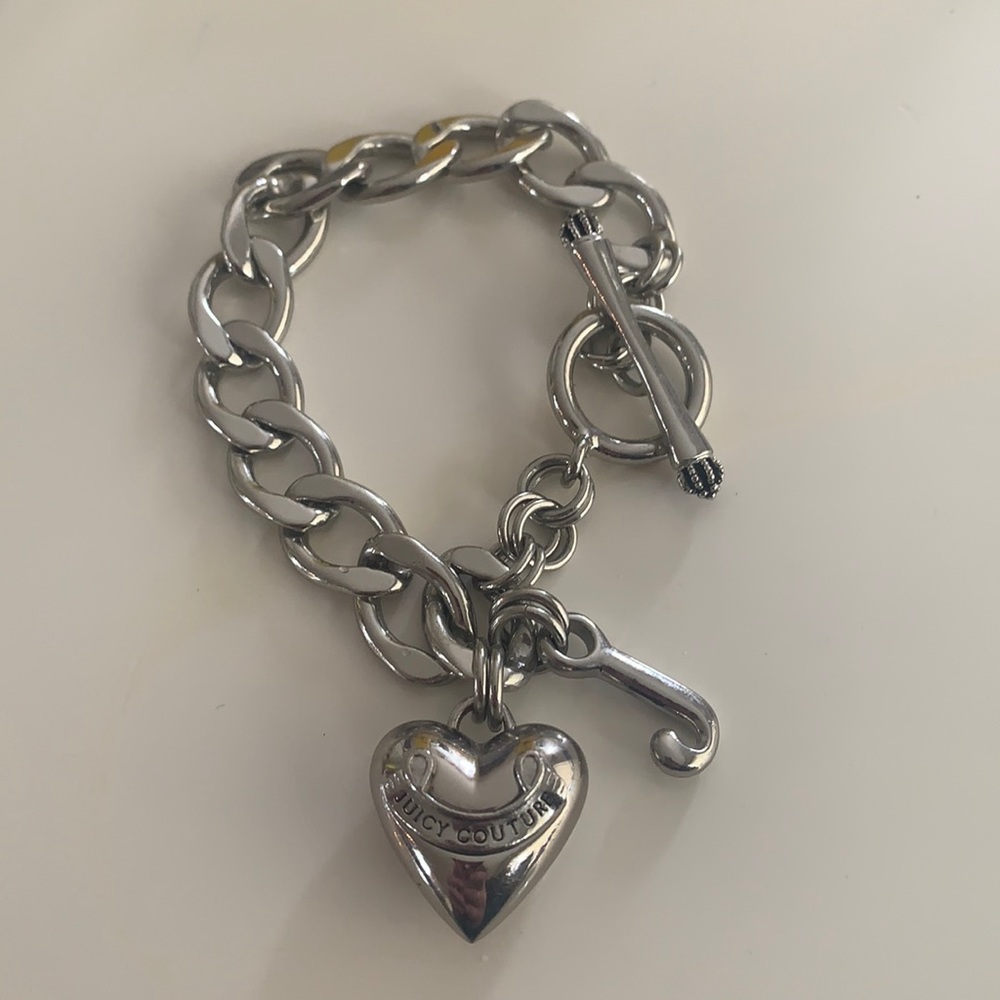Juicy couture bubble heart charm bracelet